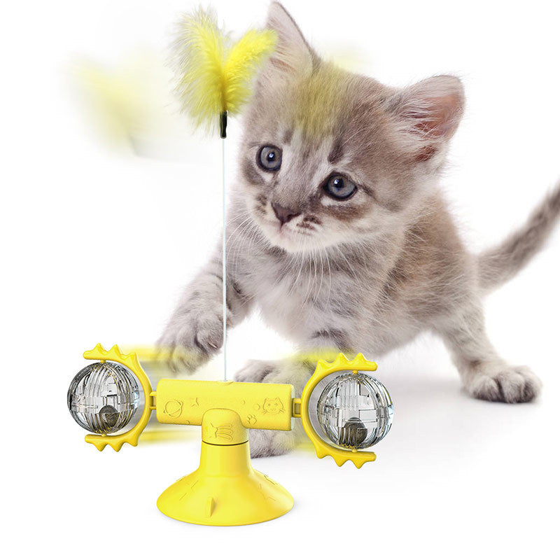 Wind Mill Cat Interactive Toy