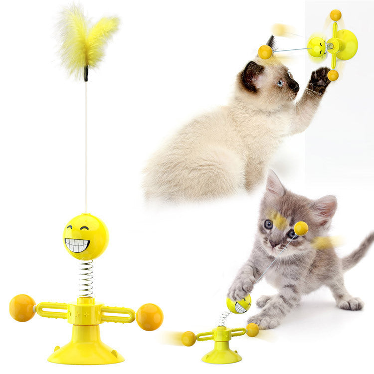 Wind Mill Cat Interactive Toy