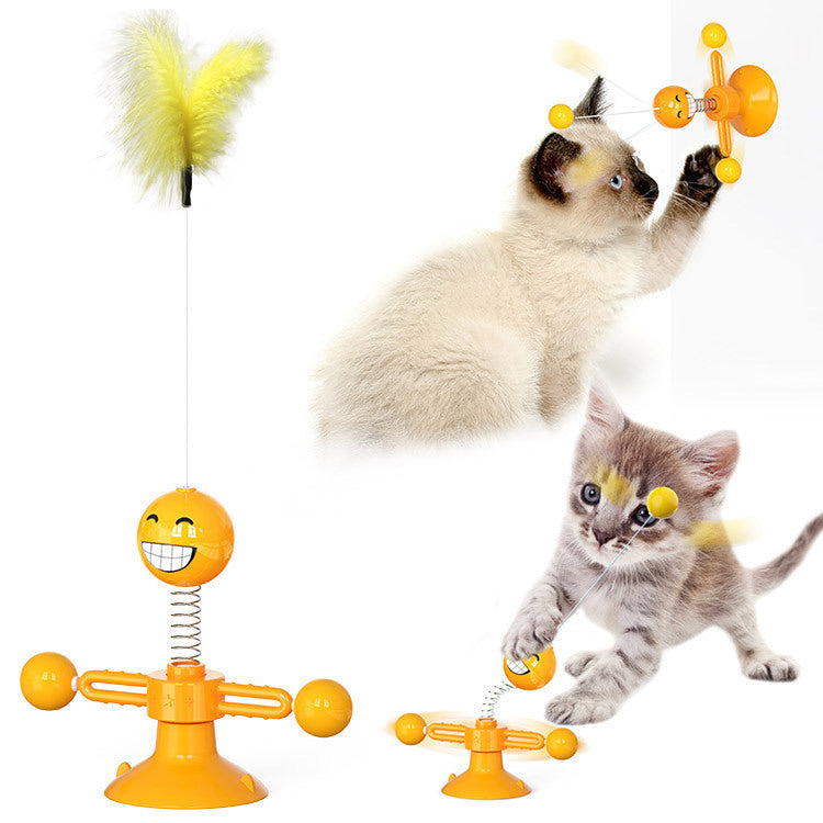 Wind Mill Cat Interactive Toy